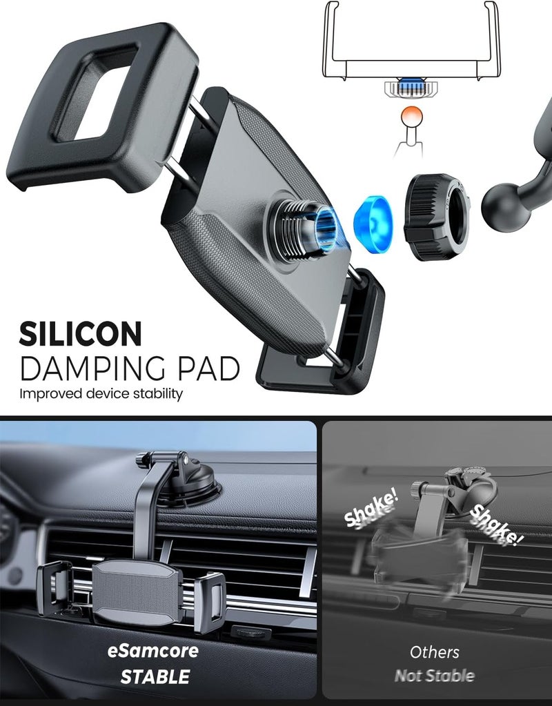 eSamcore Enlarge Tablet Clamp, 1.57”(40mm) Depth Mount Clips for Thick Case Fit 17mm Ball Joint Car/Desk/Bed/Floor Tablet Stand Holder Mount Compatible with 6"-12.9" iPad/Tab/Foldable Phone - Image 4